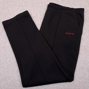 Vintage 80's Adidas Sweatpants Men's XL Black Straight Drawstring Running Gym